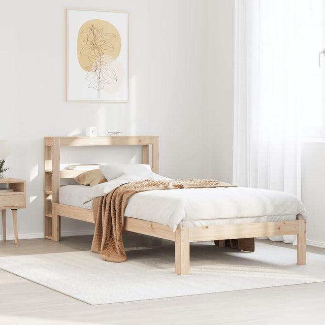 Vidaxl bedframe met hoofdbord massief grenenhout 90x200 cm