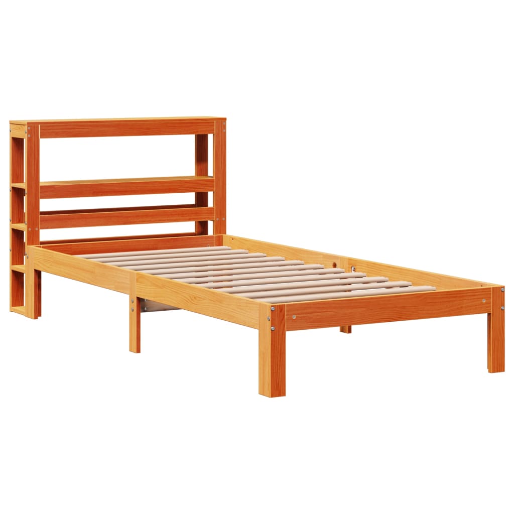 Vidaxl bedframe zonder matras massief grenenhout wasbruin 75x190 cm