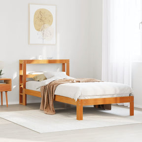 Vidaxl bedframe zonder matras massief grenenhout wasbruin 75x190 cm