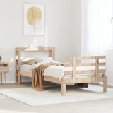 Vidaxl bedframe met hoofdbord massief grenenhout 90x200 cm