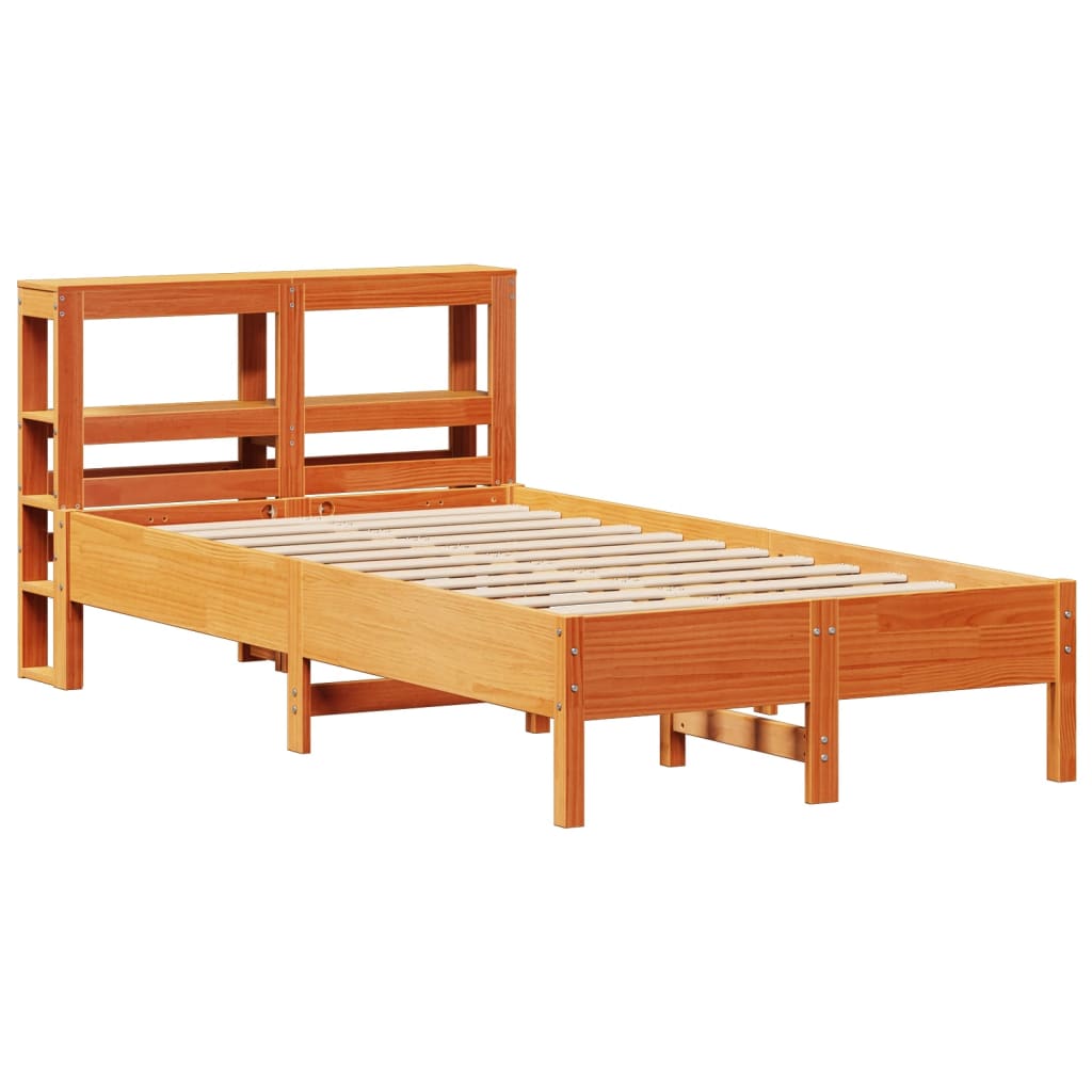 Vidaxl bedframe zonder matras massief grenenhout wasbruin 100x200 cm