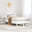 Vidaxl bedframe zonder matras massief grenenhout wit 75x190 cm