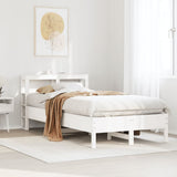Vidaxl bedframe zonder matras massief grenenhout wit 75x190 cm
