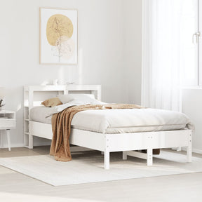 Vidaxl bedframe zonder matras massief grenenhout wit 75x190 cm