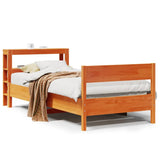 Vidaxl bedframe zonder matras massief grenenhout wasbruin 75x190 cm