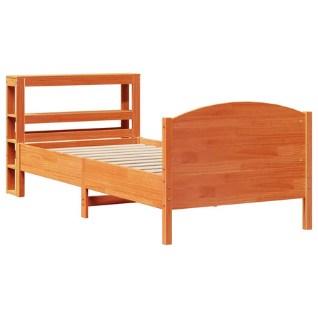Vidaxl bedframe zonder matras massief grenenhout wasbruin 75x190 cm