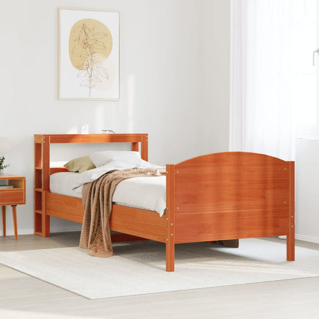 Vidaxl bedframe zonder matras massief grenenhout wasbruin 75x190 cm