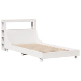 Vidaxl bedframe zonder matras massief grenenhout wit 75x190 cm