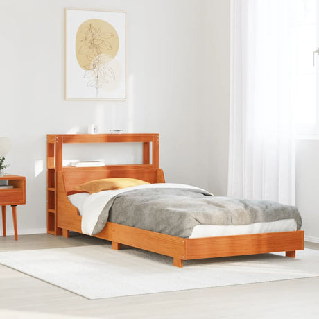 Vidaxl bedframe zonder matras massief grenenhout wasbruin 75x190 cm