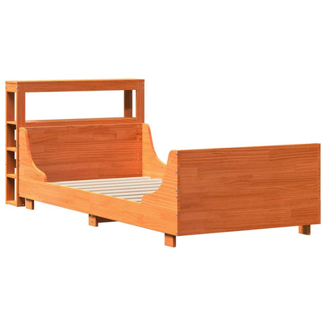 Vidaxl bedframe zonder matras massief grenenhout wasbruin 75x190 cm