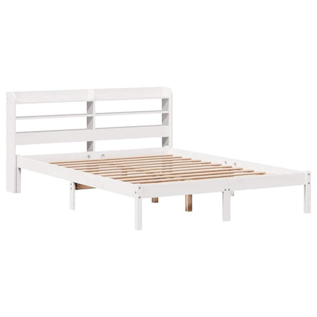 Vidaxl bedframe zonder matras massief grenenhout wit 135x190 cm