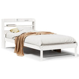 Vidaxl bedframe zonder matras massief grenenhout wit 90x200 cm
