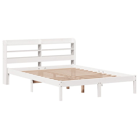 Vidaxl bedframe zonder matras massief grenenhout wit 140x200 cm