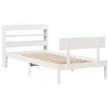 Vidaxl bedframe zonder matras massief grenenhout wit 140x200 cm