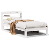 Vidaxl bedframe met hoofdeinde zonder matras 90x200 cm wit