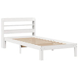 Vidaxl bedframe met hoofdeinde zonder matras 90x200 cm wit