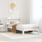 Vidaxl bedframe met hoofdeinde zonder matras 90x200 cm wit