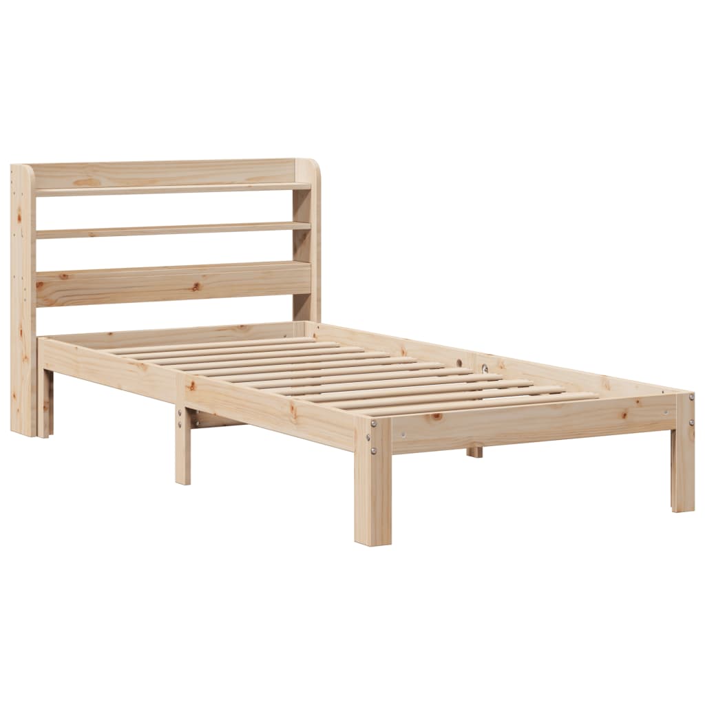 Vidaxl bedframe met hoofdbord massief grenenhout 100x200 cm