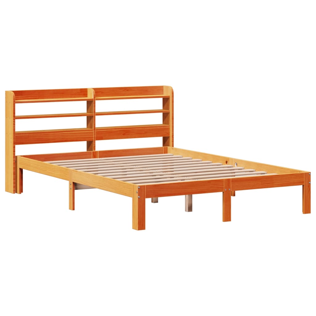 Vidaxl bedframe zonder matras massief grenenhout wasbruin 120x190 cm