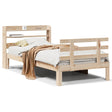 Vidaxl bedframe met hoofdbord massief grenenhout 75x190 cm