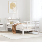 Vidaxl bedframe met hoofdeinde zonder matras 90x200 cm wit