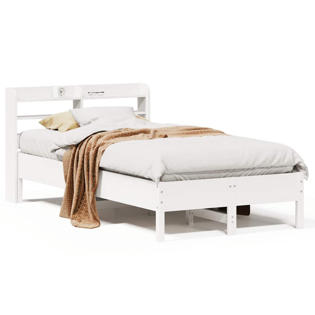 Vidaxl bedframe zonder matras massief grenenhout wit 140x200 cm