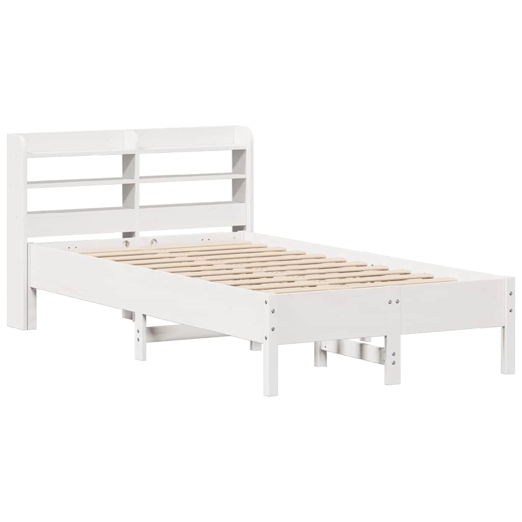 Vidaxl bedframe zonder matras massief grenenhout wit 75x190 cm
