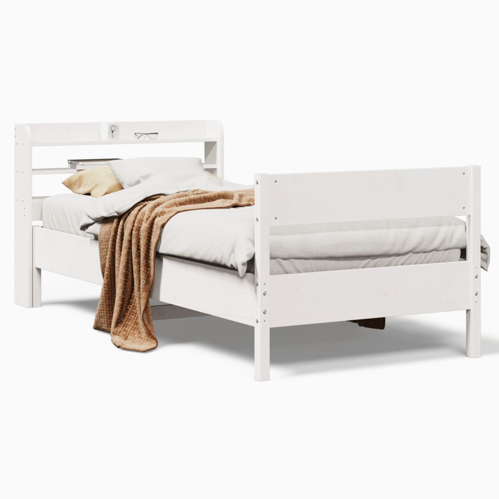 Vidaxl bedframe zonder matras massief grenenhout wit 90x190 cm