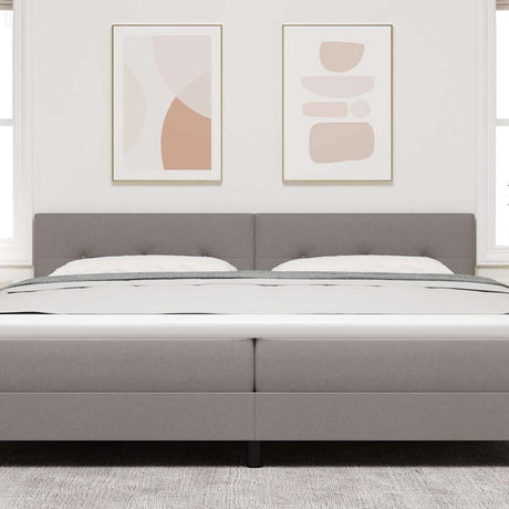 Vidaxl led hoofdbord taupe stof
