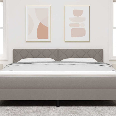Vidaxl led hoofdbord taupe stof