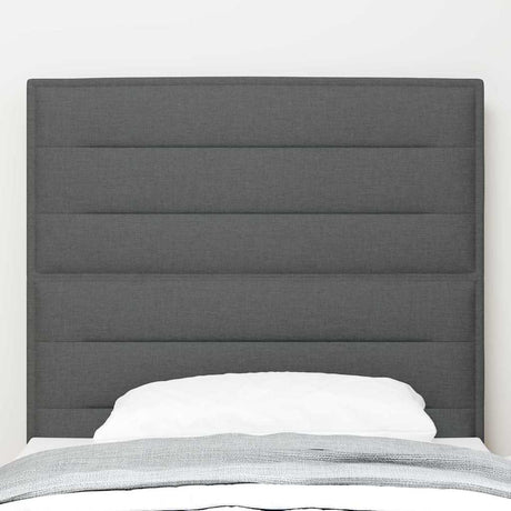 Vidaxl led hoofdbord met led-stripverlichting donkergrijs 100 cm stof
