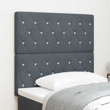Vidaxl led hoofdbord met hoofdeinde donkergrijs 100 cm fluweel