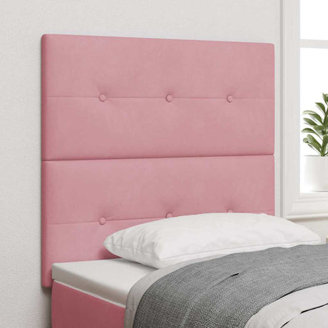 Vidaxl led hoofdbord met led-stripverlichting roze 100 cm fluweel