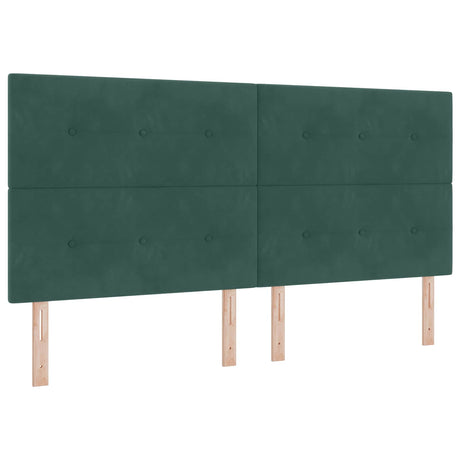 Vidaxl led hoofdbord met led-stripverlichting groen 200 cm fluweel
