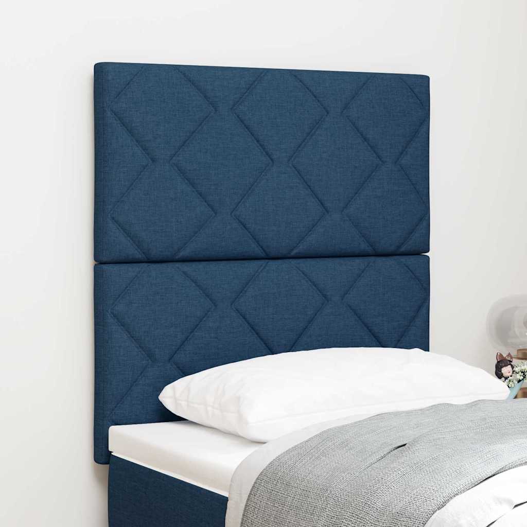 Vidaxl led hoofdbord blauw 80 cm stof
