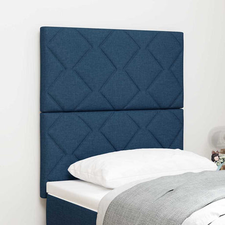 Vidaxl led hoofdbord blauw 80 cm stof