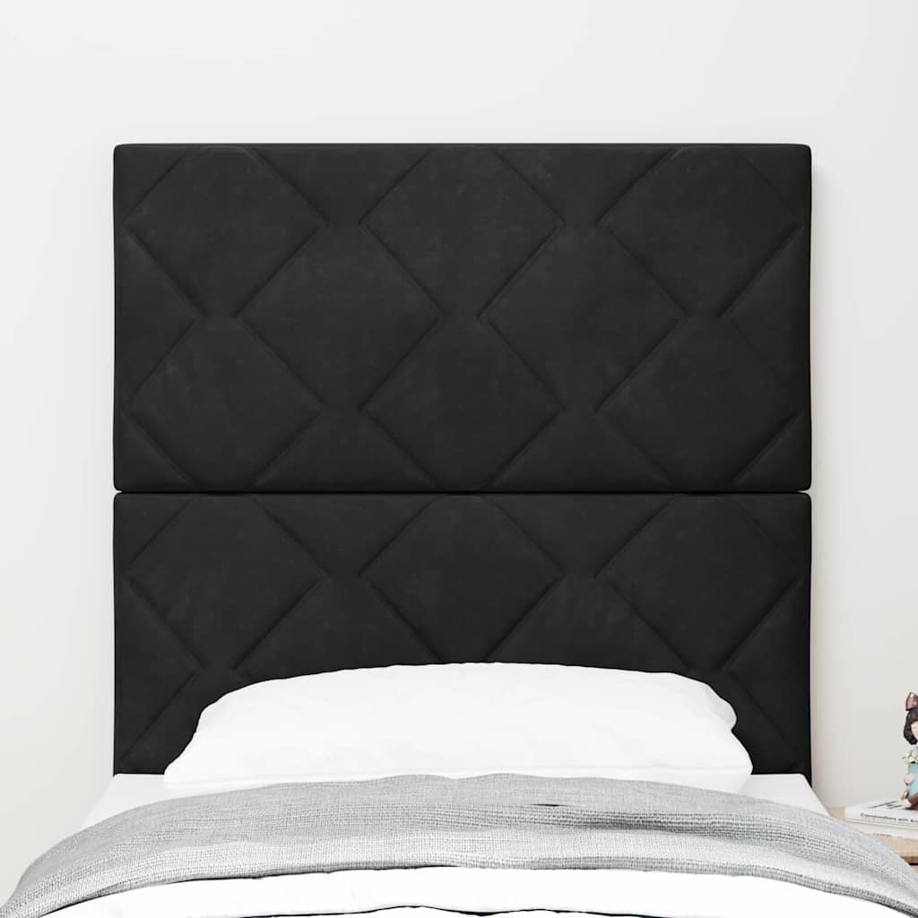 Vidaxl led hoofdbord zwart 80 cm fluweel