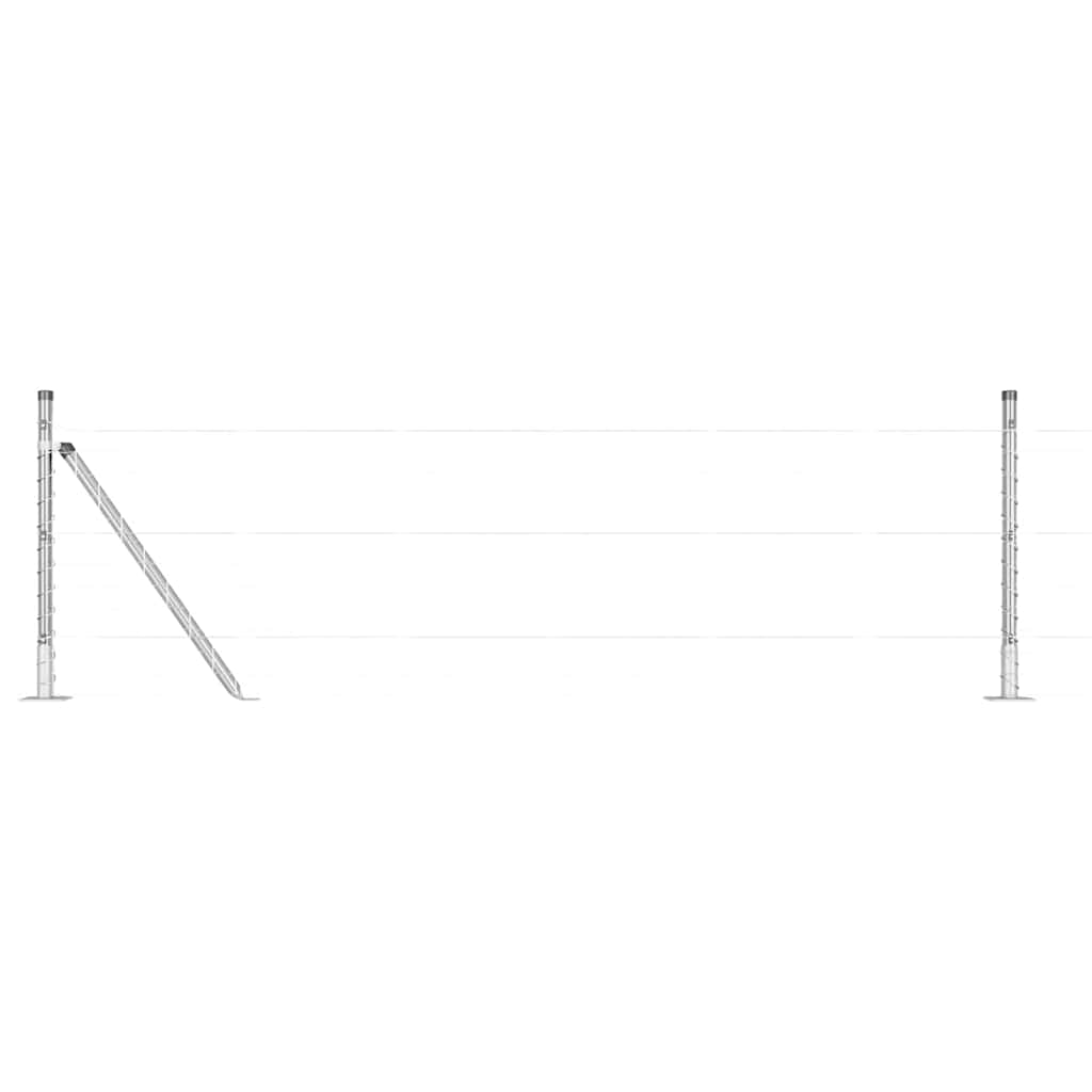 Vidaxl Zaunpfosten 26 Stück grau 3,2 x 3,2 x 50 cm