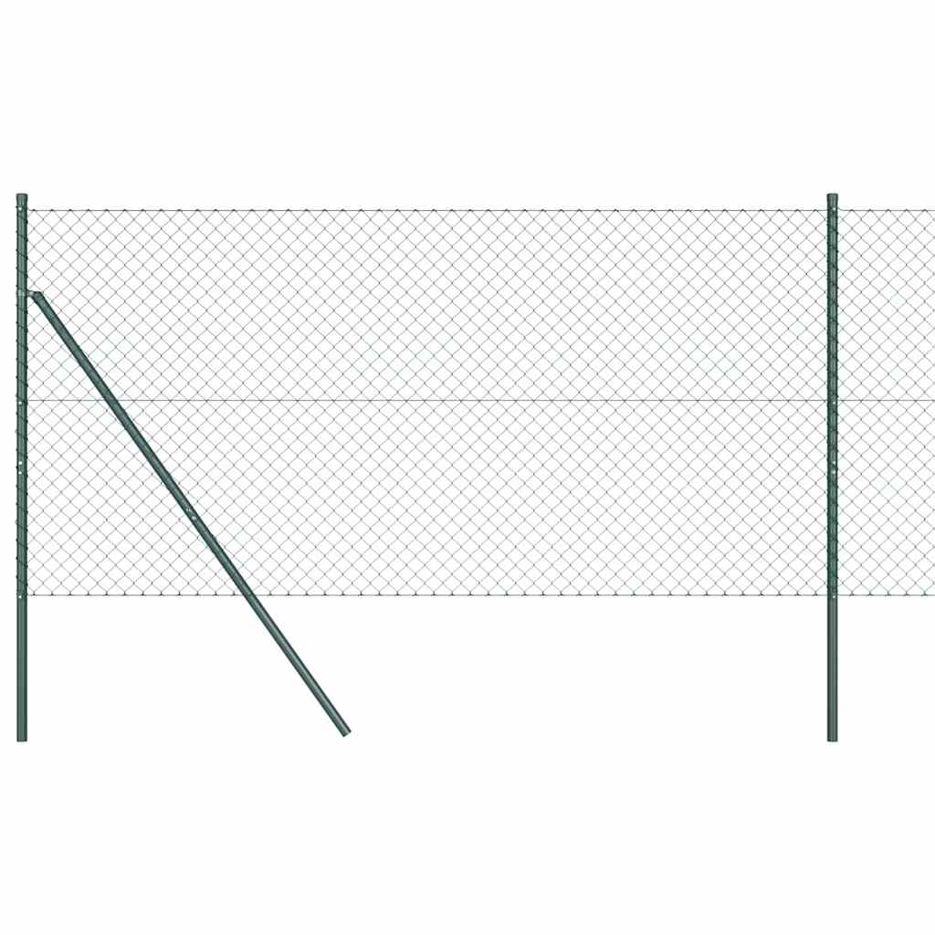 Vidaxl Zaunpfahl grün 10 x 1 m (40 x 40 mm Maschenweite) Stahl und PVC