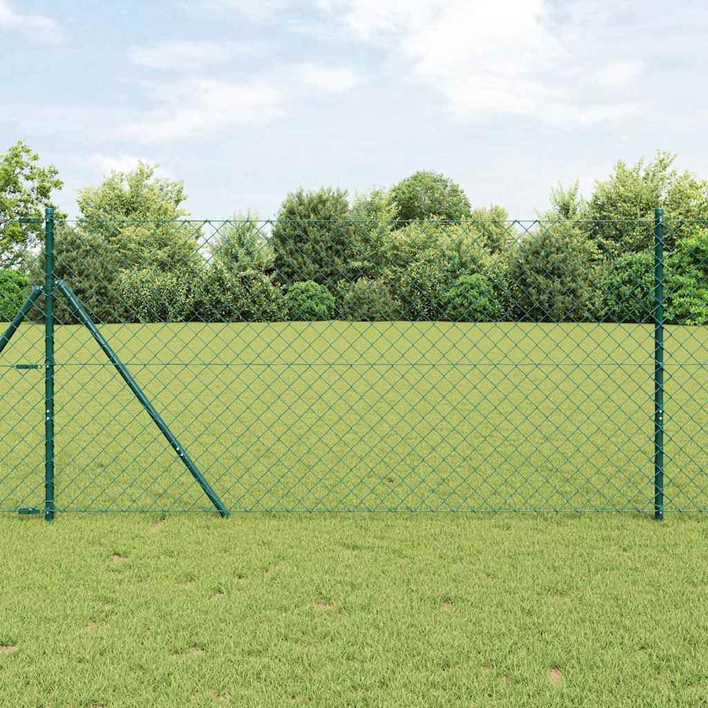 Vidaxl Zaunpfahl grün 10 x 1,5 m (60 x 60 mm Maschenweite)