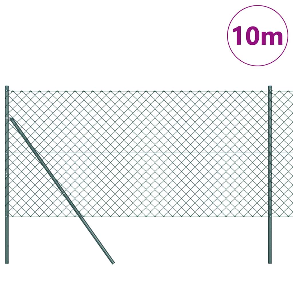 Vidaxl Zaunpfahl grün 10 x 1,5 m (60 x 60 mm Maschenweite)