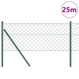Vidaxl Zaunpfahl grün 25 x 0,4 m (60 x 60 mm Maschenweite)