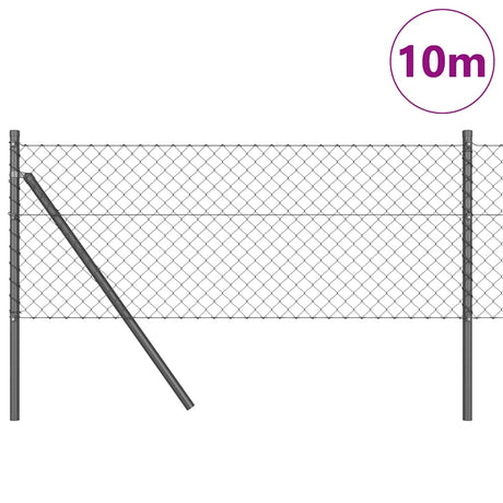 Vidaxl Zaunpfahl grau 10 x 0,8 m (40 x 40 mm Maschenweite)