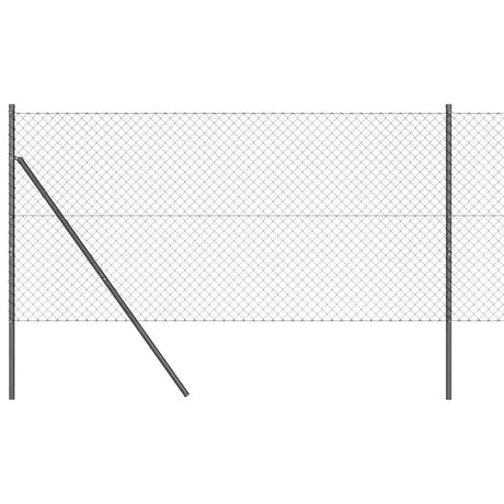Vidaxl Zaunpfahl grau 10 x 1 m (40 x 40 mm Maschenweite) Stahl und PVC