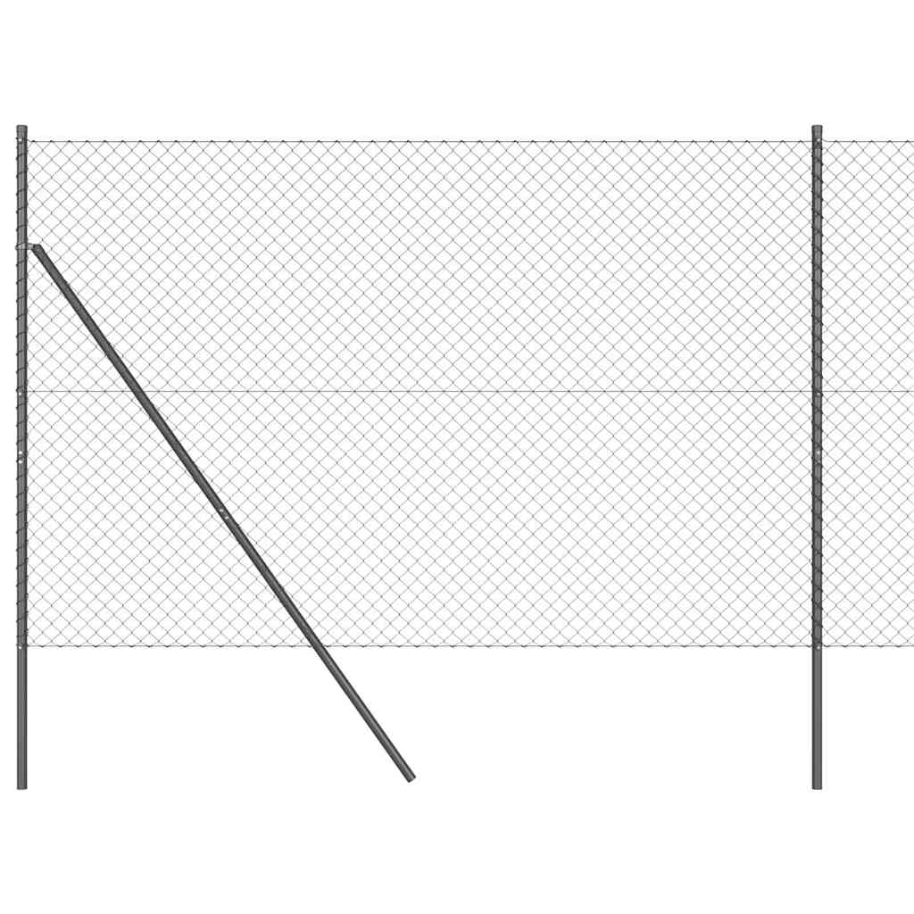 Vidaxl Zaunpfahl grau 10 x 1,6 m (40 x 40 mm Maschenweite)