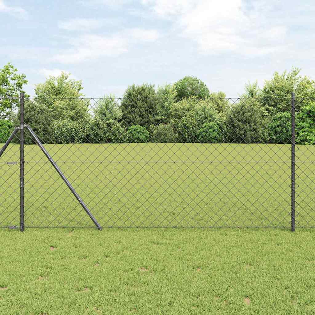 Vidaxl Zaunpfahl grau 10 x 1,4 m (60 x 60 mm Maschenweite)