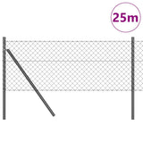 Vidaxl Zaunpfahl grau 25 x 0,4 m (40 x 40 mm Maschenweite)