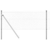 Vidaxl Zaunpfahl Silber 10 x 0,8 m (40 x 40 mm Maschenweite) Stahl