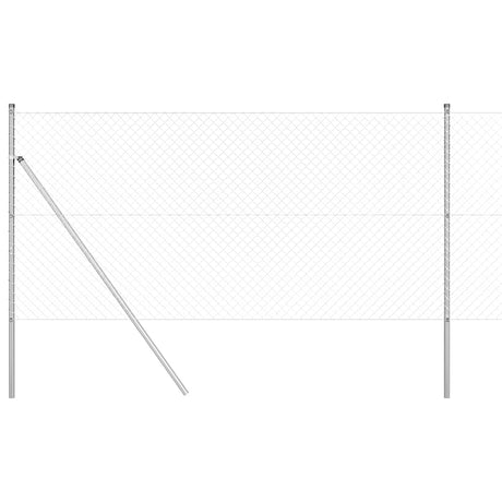 Vidaxl Zaunpfahl Silber 10 x 1 m (40 x 40 mm Maschenweite) Stahl