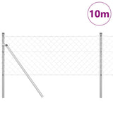 Vidaxl Zaunpfahl Silber 10 x 0,4 m (60 x 60 mm Maschenweite) Stahl